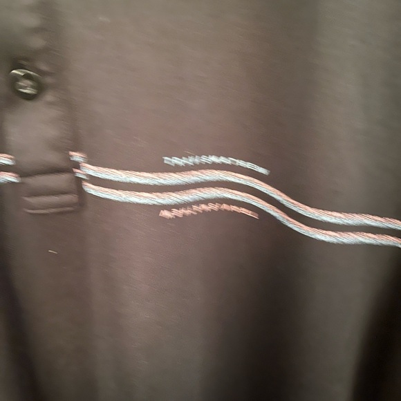 Travis Mathew Black Polo Shirt with Subtle Stripes - Picture 2 of 4